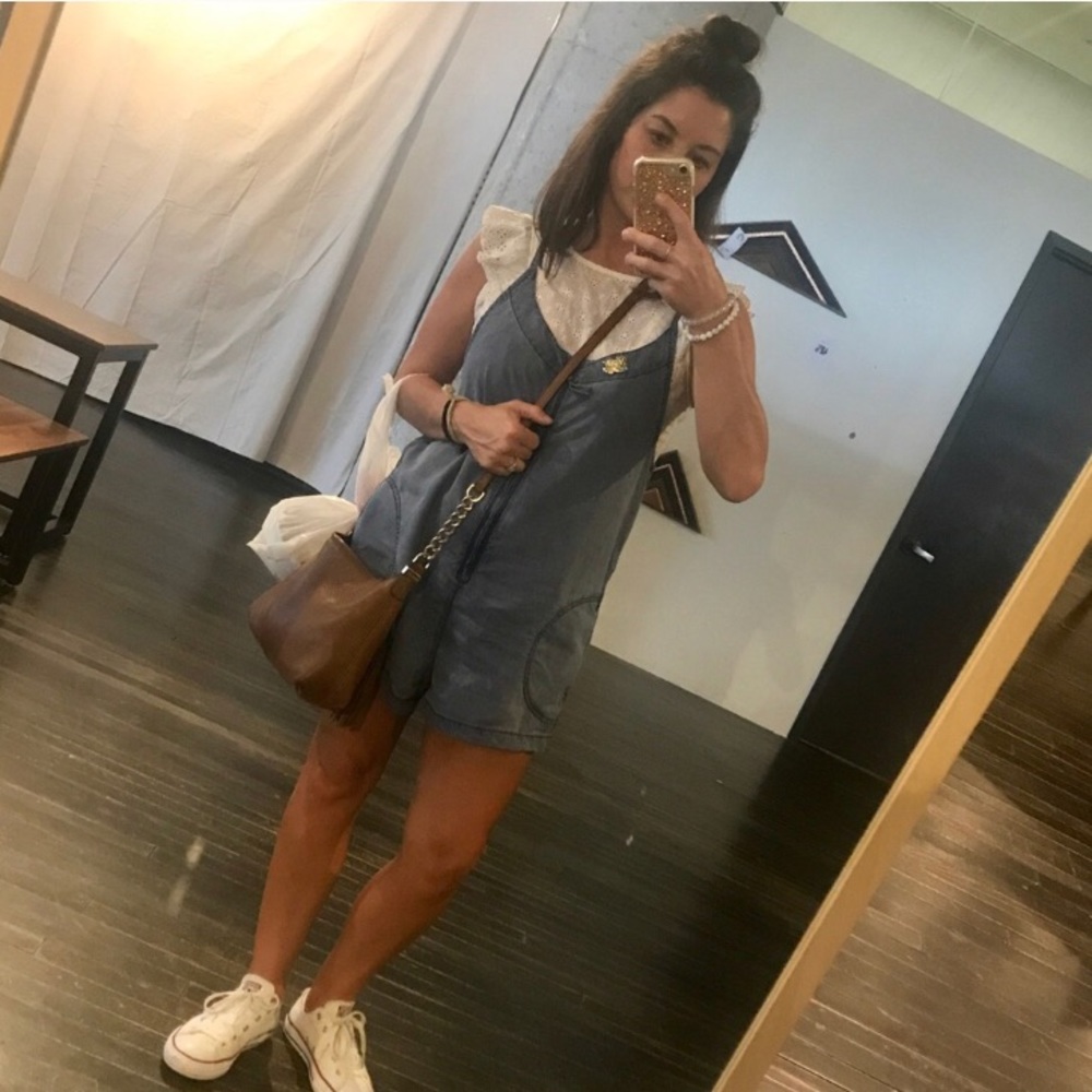 Free People Wainwright Romper jumper Shortalls S